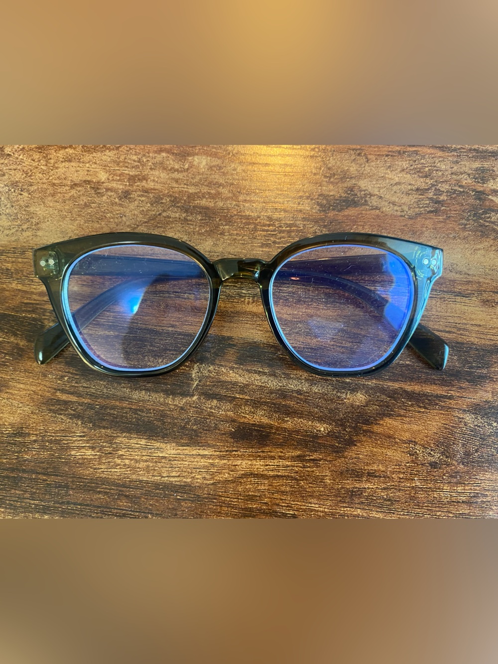 Green color blue light glasses